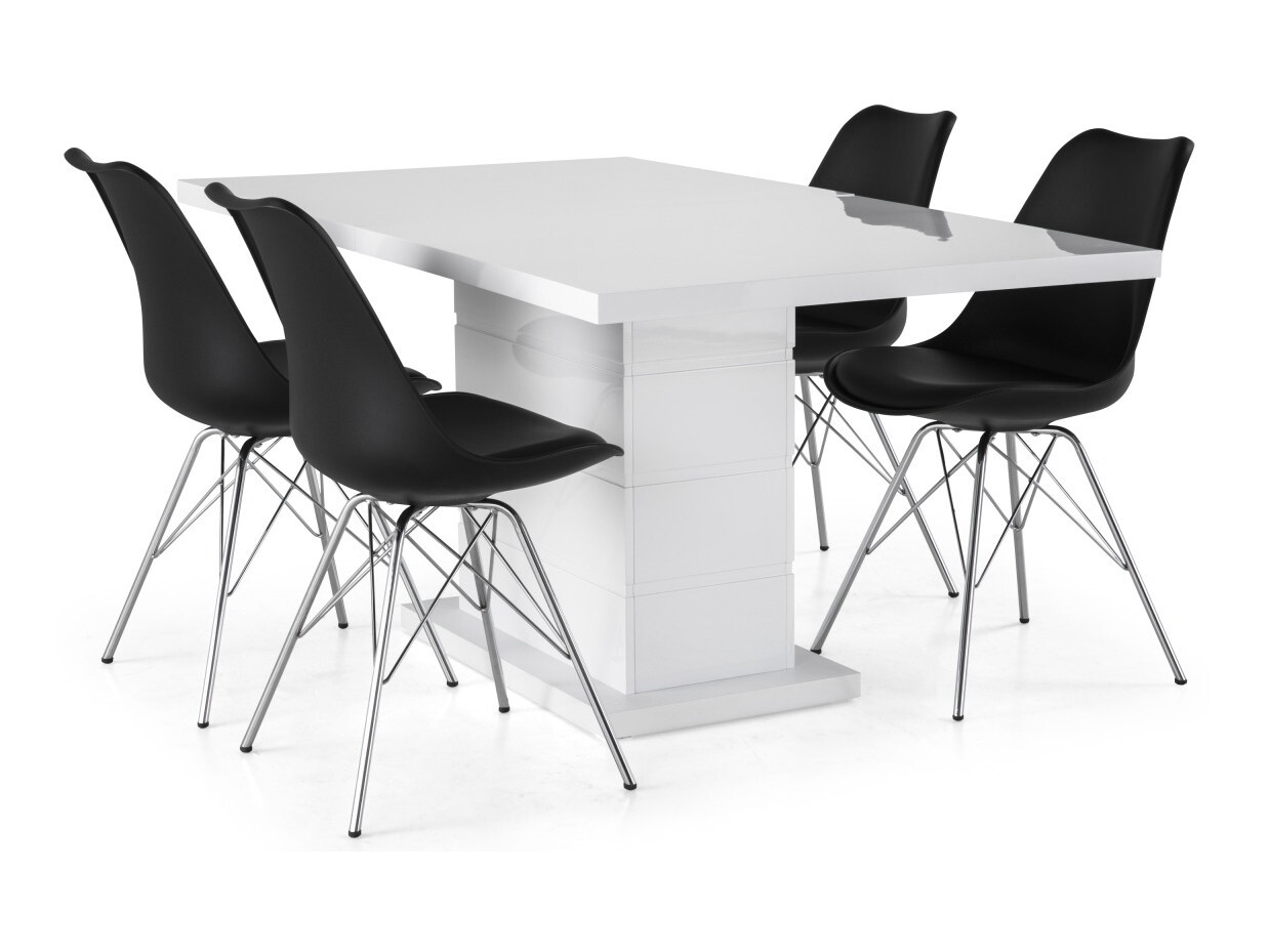 Conjunto para refeições Scandinavian Choice 609 (Preto + Prata)