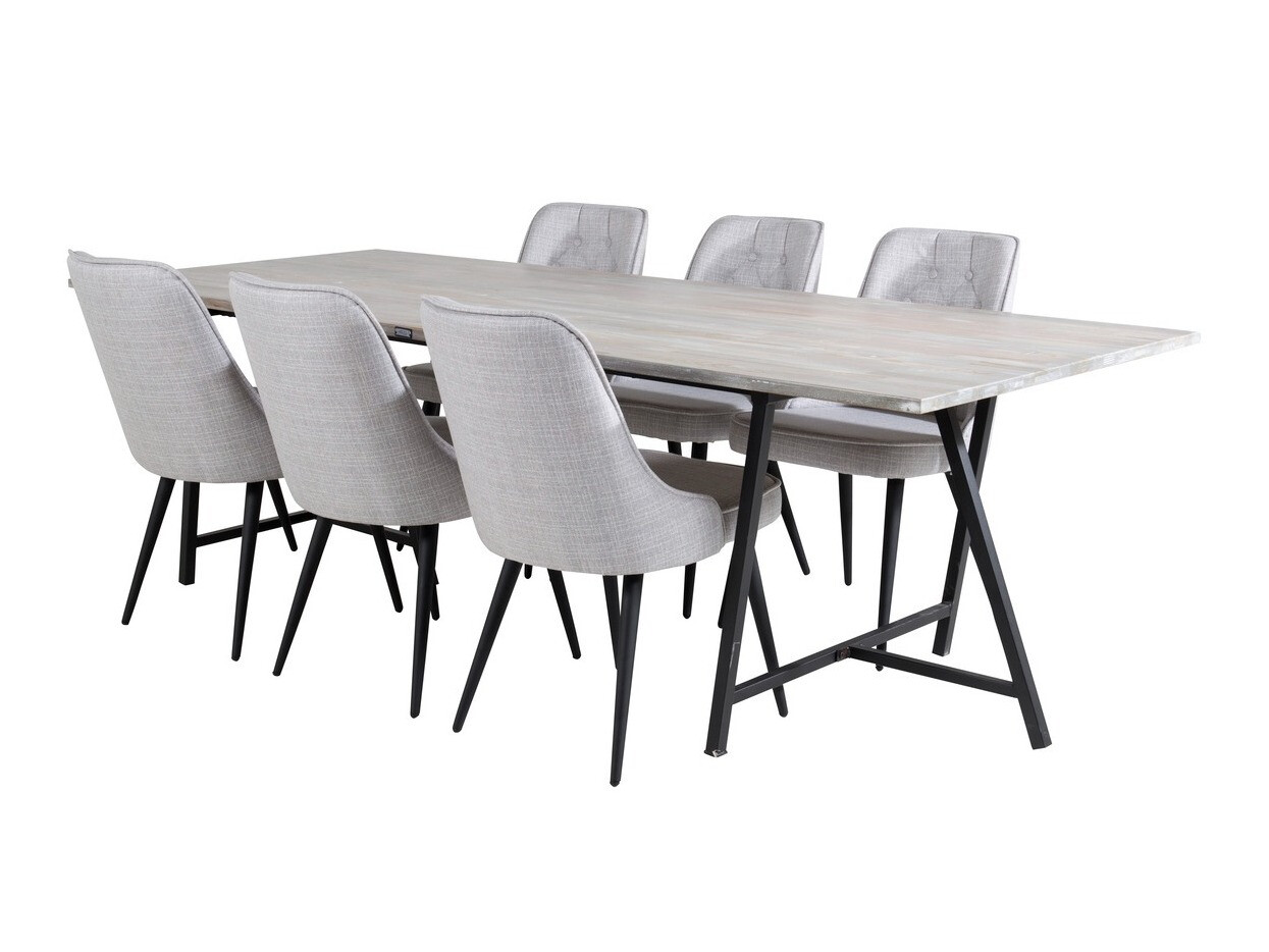 Conjunto para refeições Dallas 1790 (Preto + Cinzento claro)