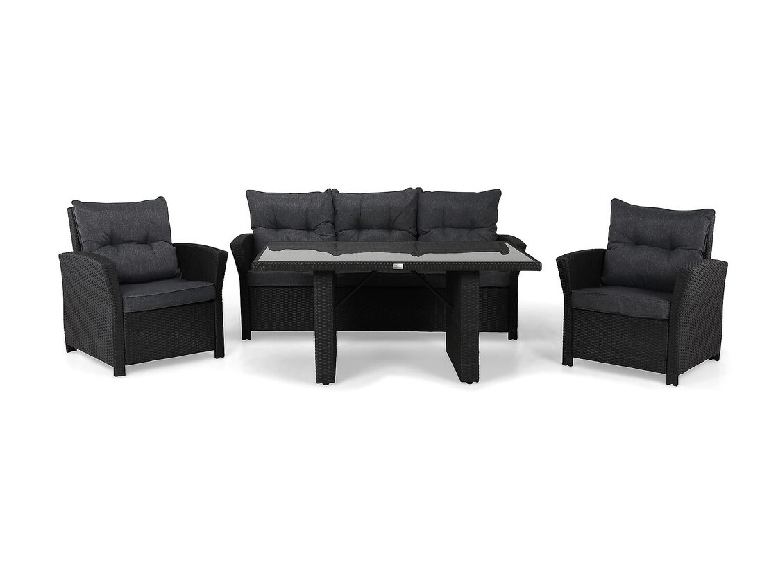 Conjunto de mobiliário para o exterior Comfort Garden 1435 (Cinzento escuro)