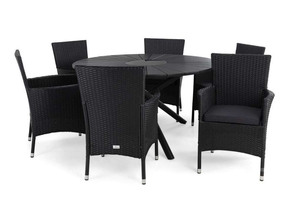 Conjunto de mesa e cadeiras deNoord 283 (Preto)