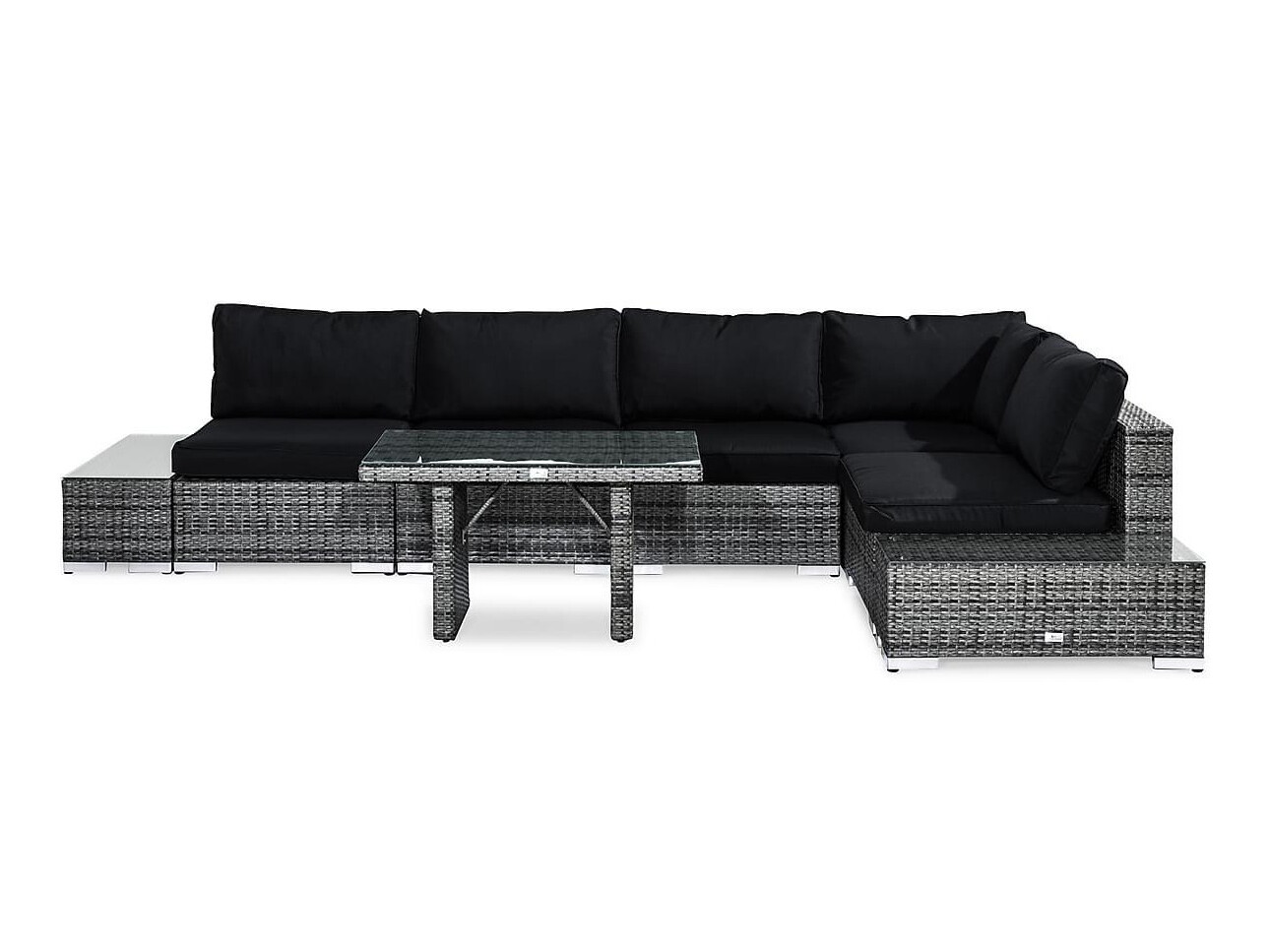 Conjunto de mobiliário para o exterior Comfort Garden 1422 (Preto + Cinzento)