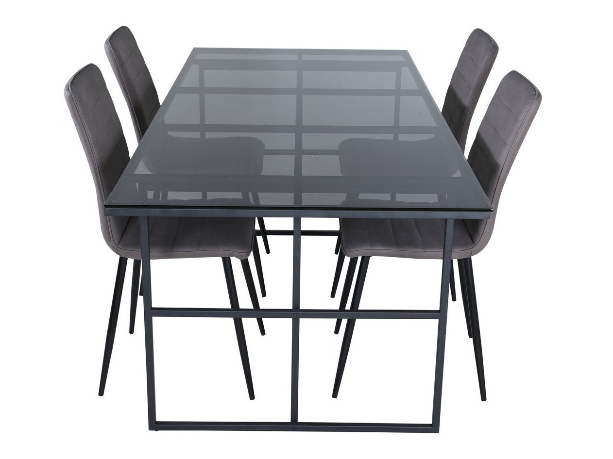 Conjunto para refeições Dallas 2642 (Cinzento + Preto)