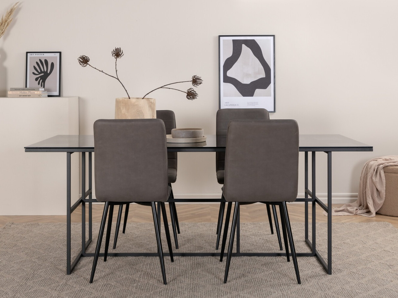 Conjunto para refeições Dallas 2642 (Cinzento + Preto)