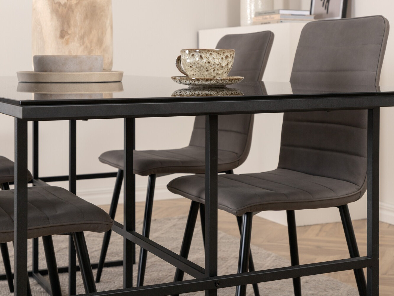 Conjunto para refeições Dallas 2642 (Cinzento + Preto)