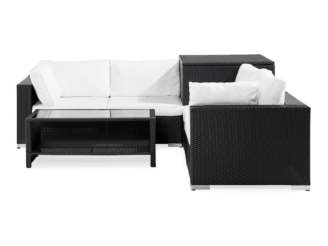 Conjunto de mobiliário para o exterior Comfort Garden 1552 (Preto + Branco)