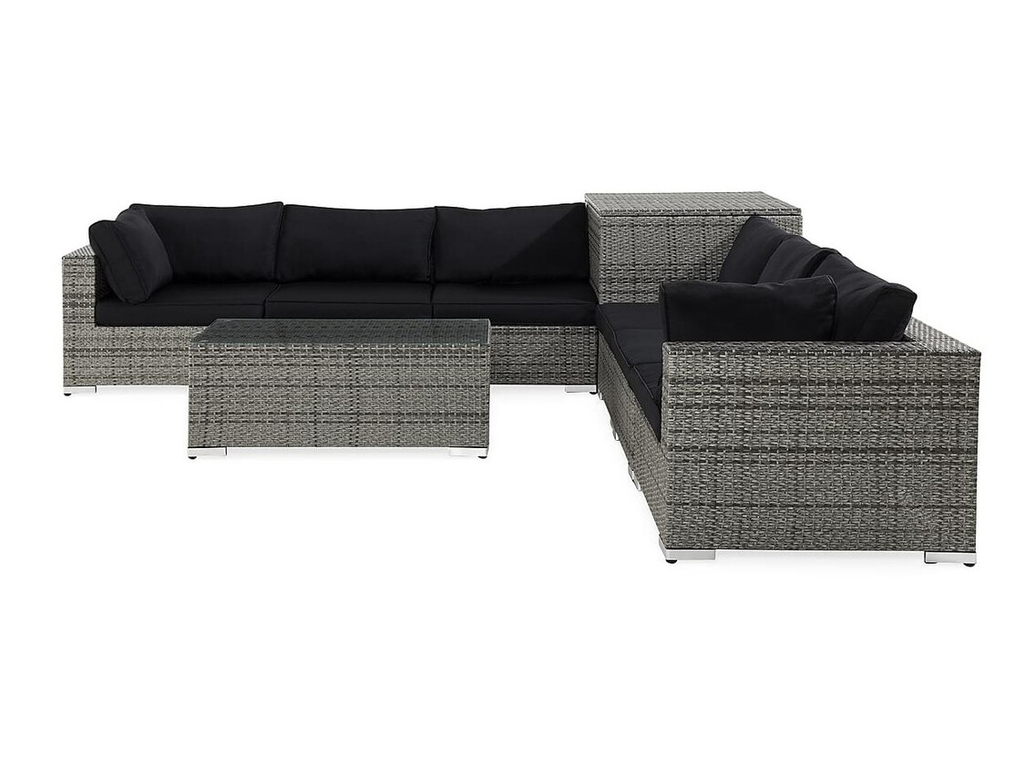 Conjunto de mobiliário para o exterior Comfort Garden 1553 (Preto + Cinzento)