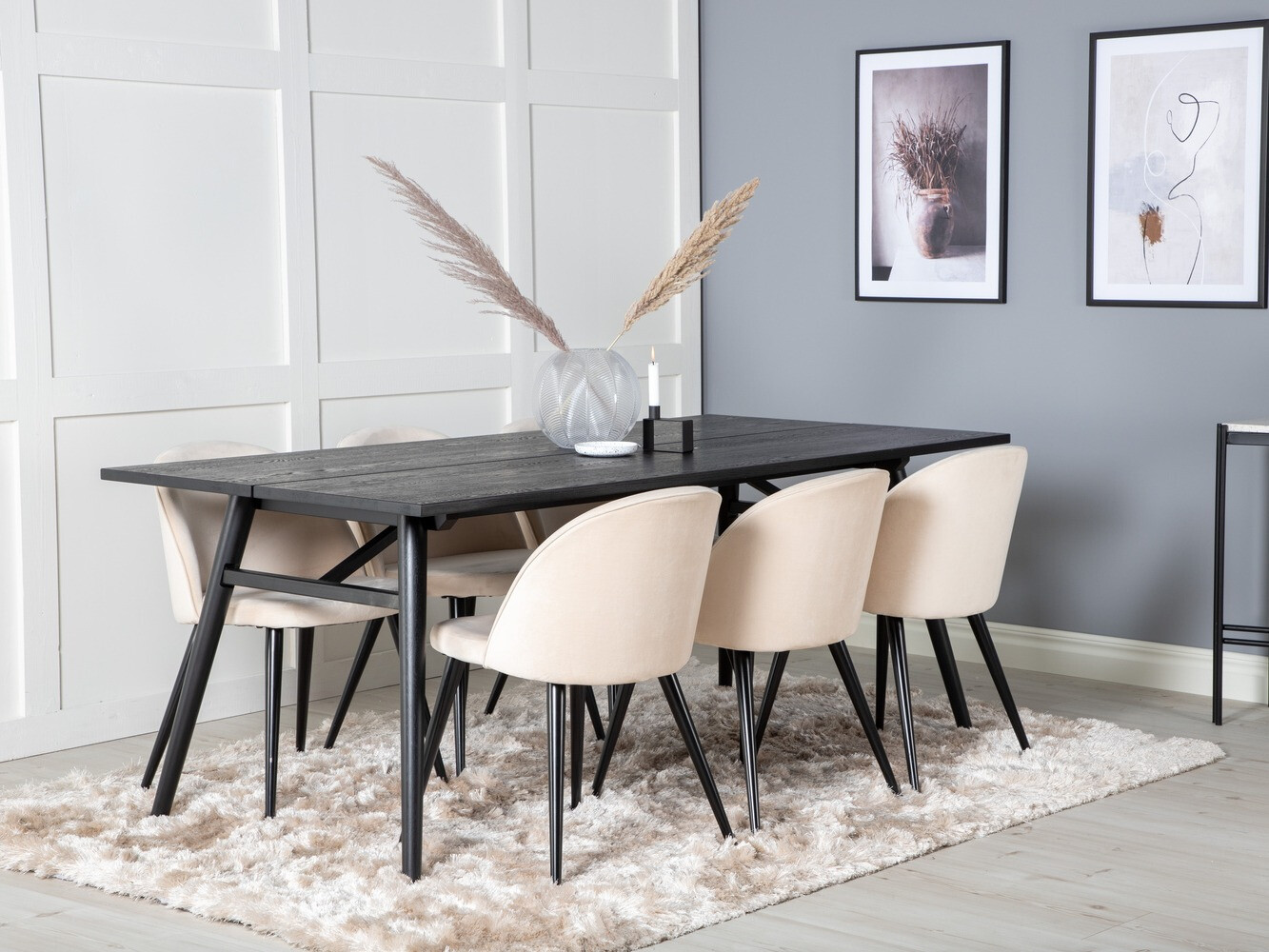 Conjunto para refeições Dallas 1676 (Bege + Preto)