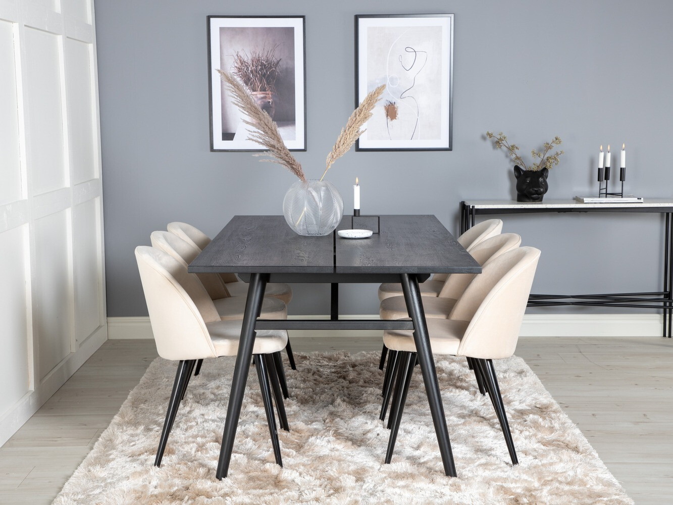 Conjunto para refeições Dallas 1676 (Bege + Preto)