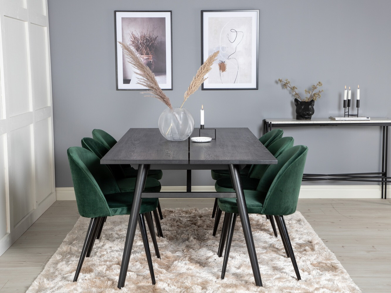 Conjunto para refeições Dallas 1676 (Verde + Preto)