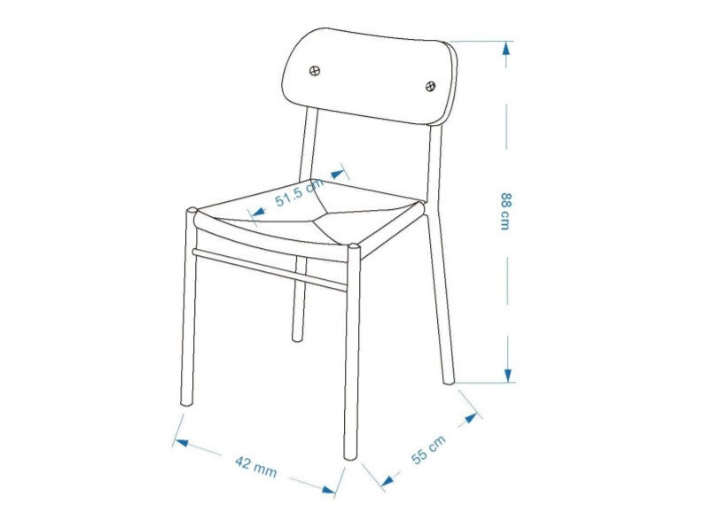 Conjunto para refeições Dallas 1785 (Preto)
