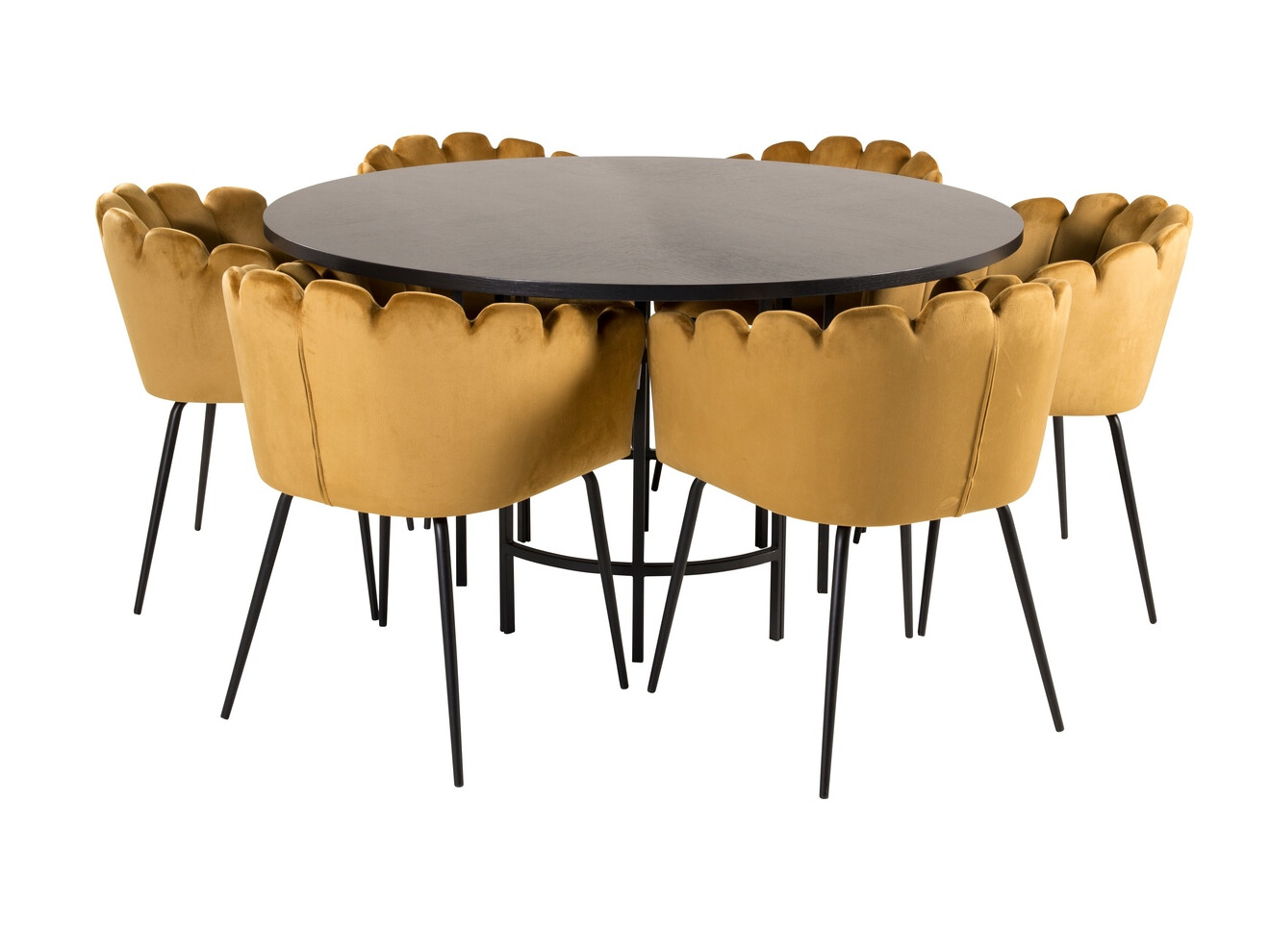 Conjunto para refeições Dallas 312 (Amarelo + Preto)