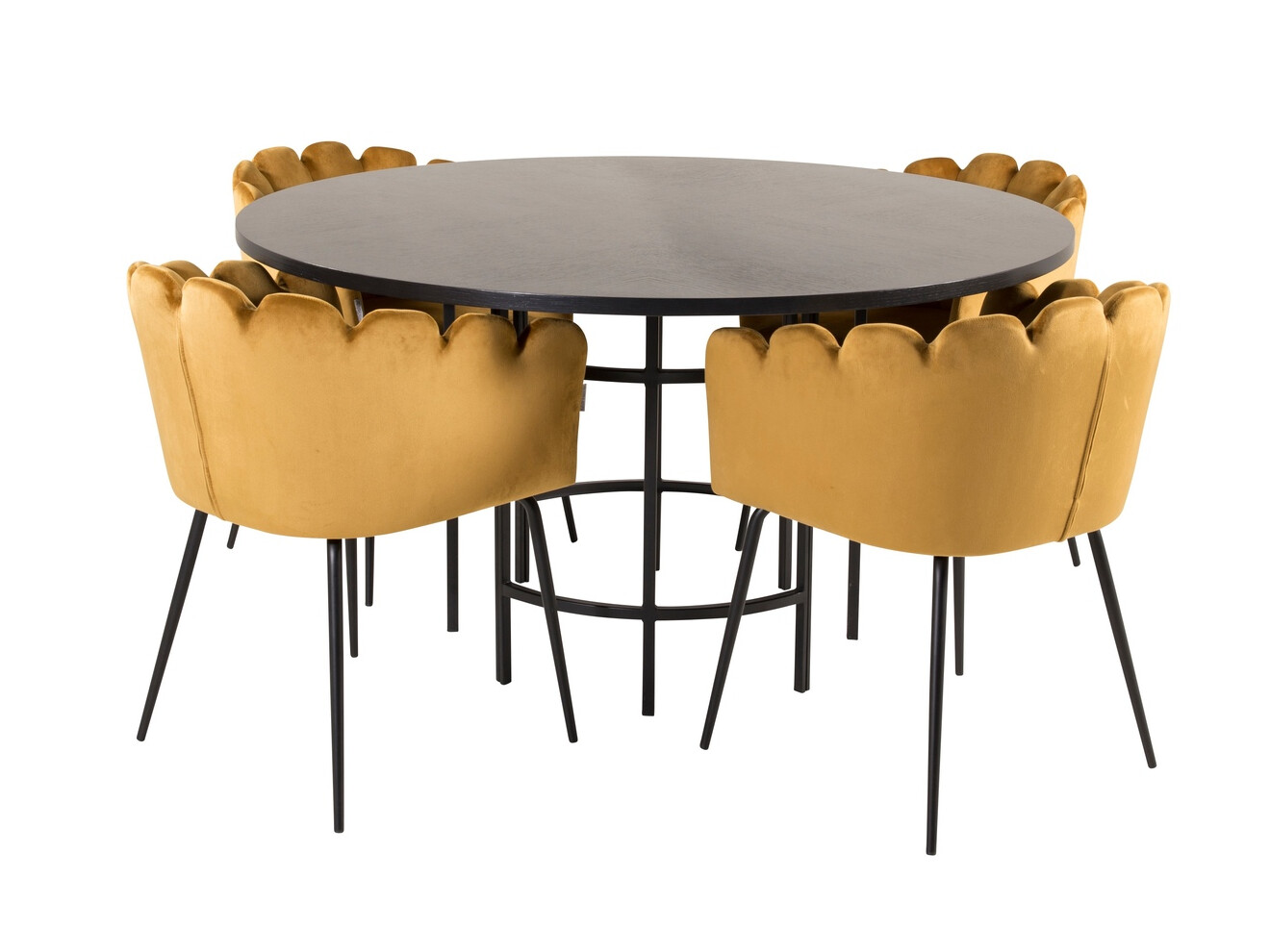 Conjunto para refeições Dallas 313 (Amarelo + Preto)