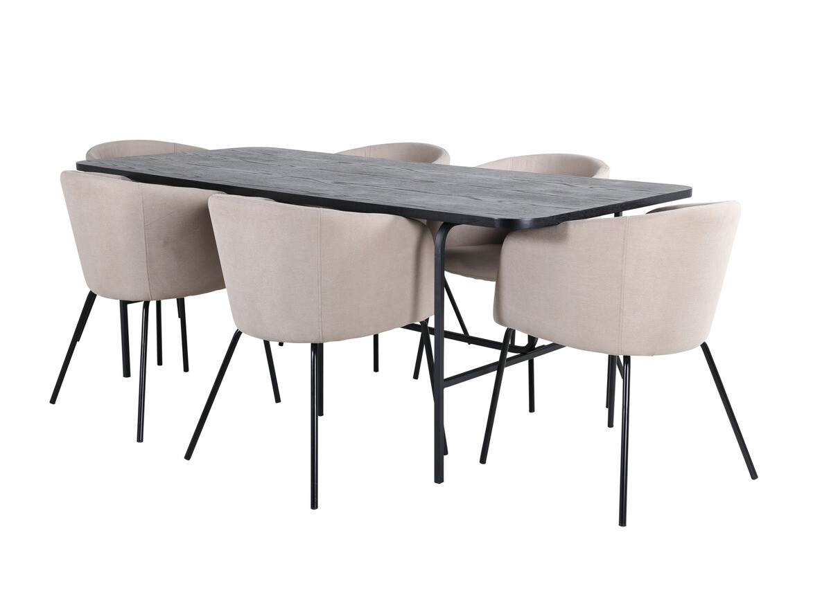 Conjunto para refeições Dallas 2794 (Bege + Preto)