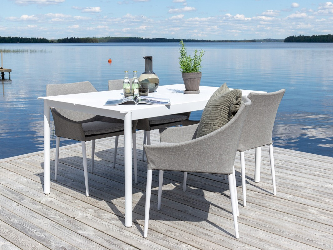 Cadeira para o exterior Dallas 2563 (Branco + Cinzento)