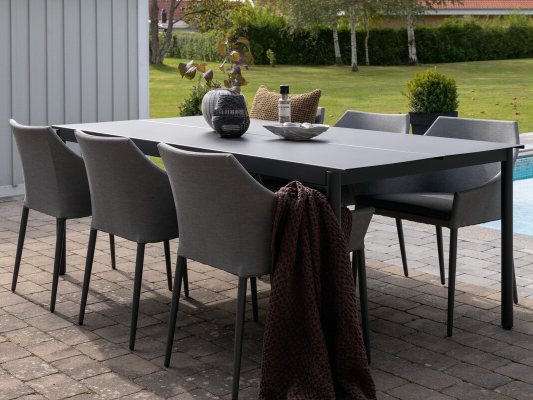 Cadeira para o exterior Dallas 2563 (Preto + Cinzento)