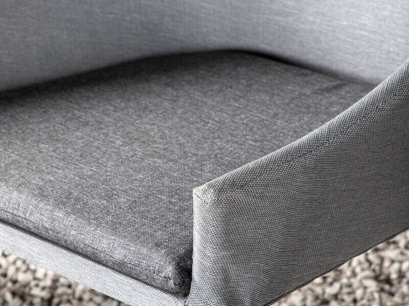 Cadeira para o exterior Dallas 2563 (Preto + Cinzento)