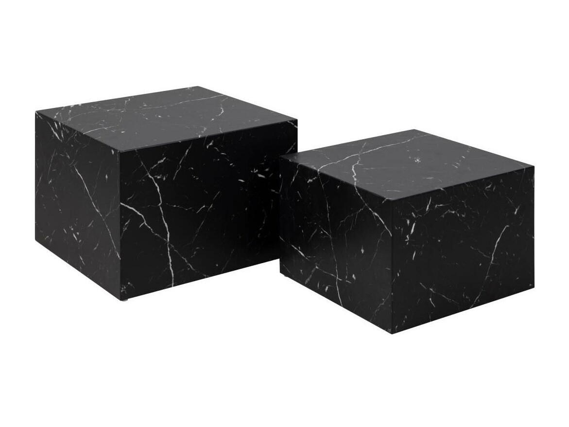 Conjunto de mesa de centro Norsica 603 (Mármore preto)