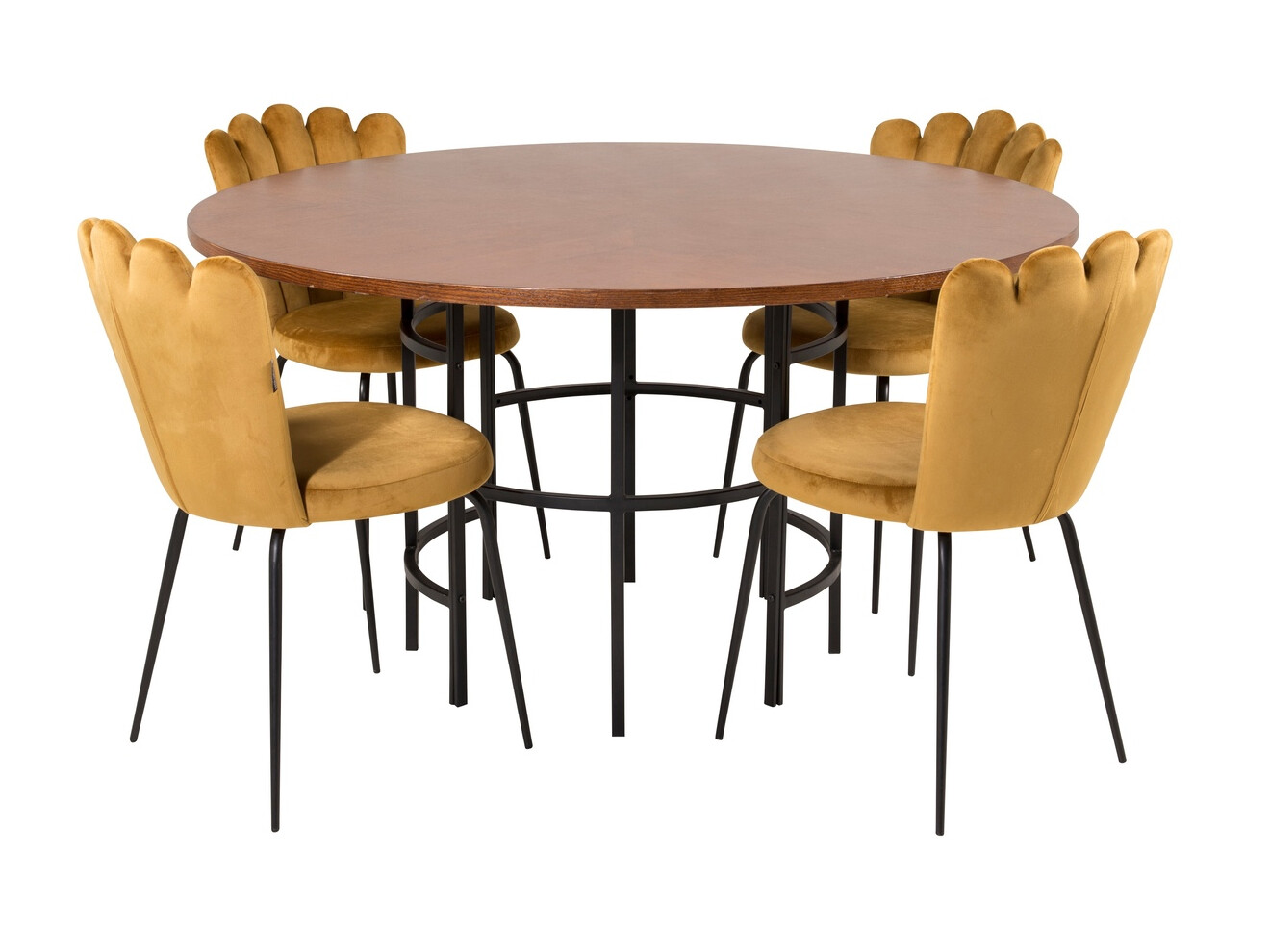 Conjunto para refeições Dallas 314 (Amarelo + Preto)