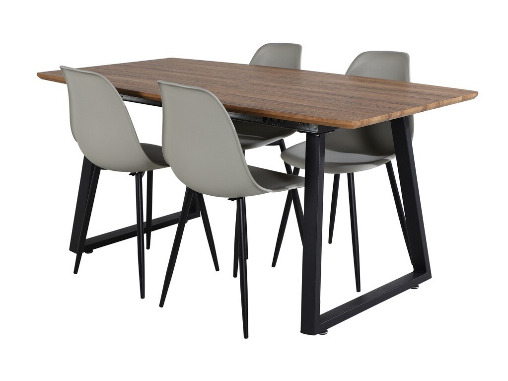 Conjunto para refeições Dallas 329 (Cinzento + Preto)