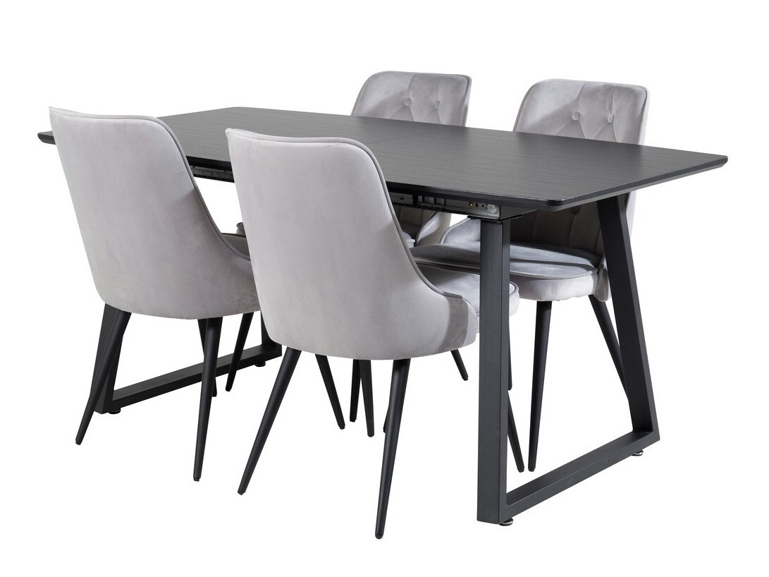 Conjunto para refeições Dallas 1993 (Preto + Cinzento claro)