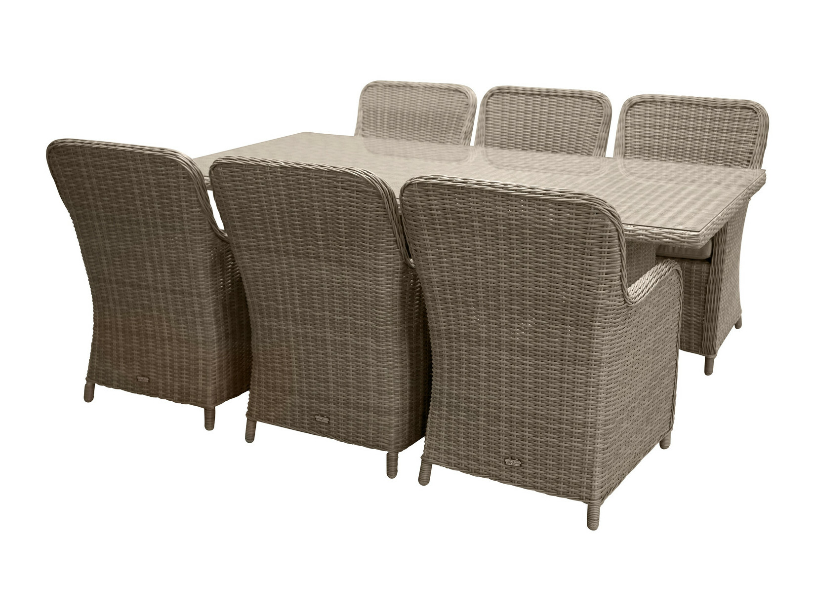 Conjunto de mesa e cadeiras Dallas 2201 (Castanho claro + Bege)