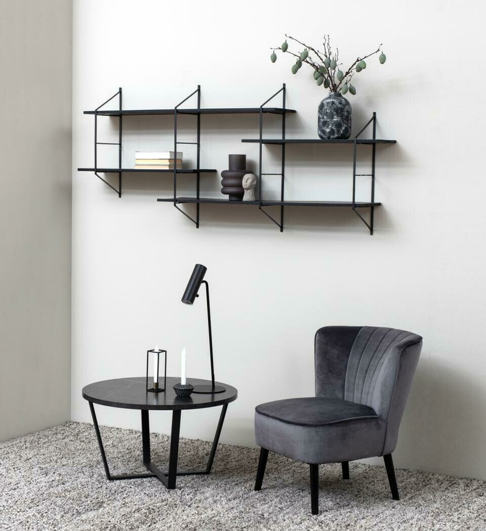 Mesa de centro Norsica 321 (Mármore preto + Preto)