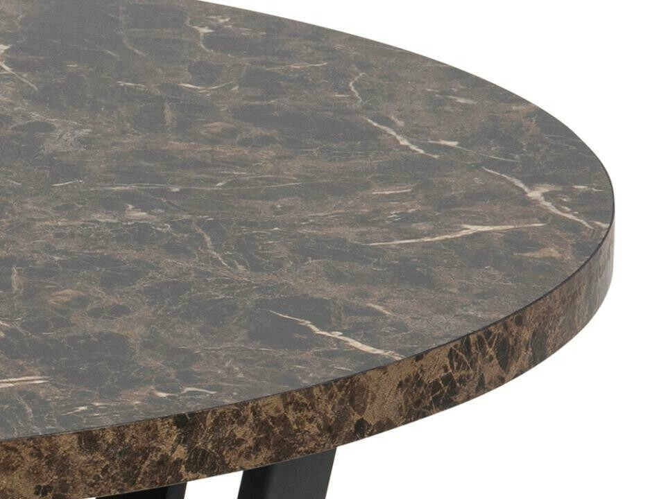 Mesa para revistas Norsica 321 (Mármore marrom + Preto)