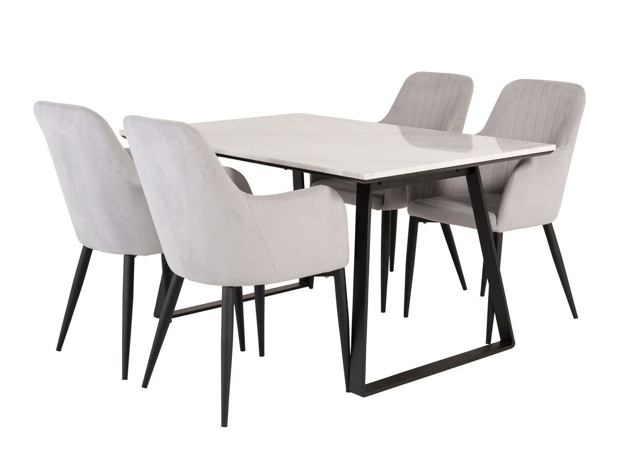 Conjunto para refeições Dallas 1113 (Cinzento + Preto)