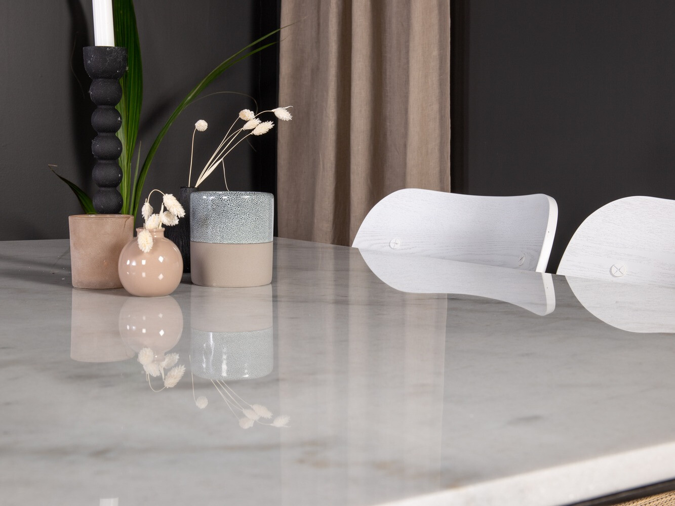 Conjunto para refeições Dallas 1118 (Madeira clara + Branco)