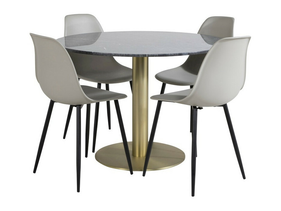 Conjunto para refeições Dallas 1214 (Cinzento + Preto)