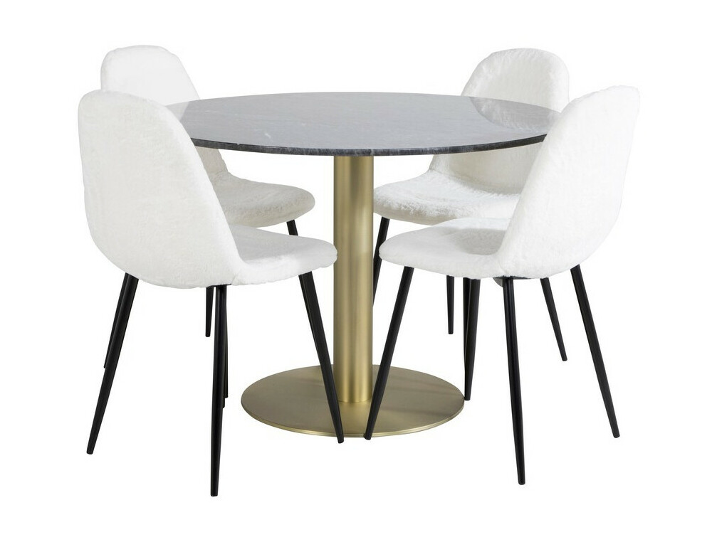 Conjunto para refeições Dallas 1215 (Branco + Preto)