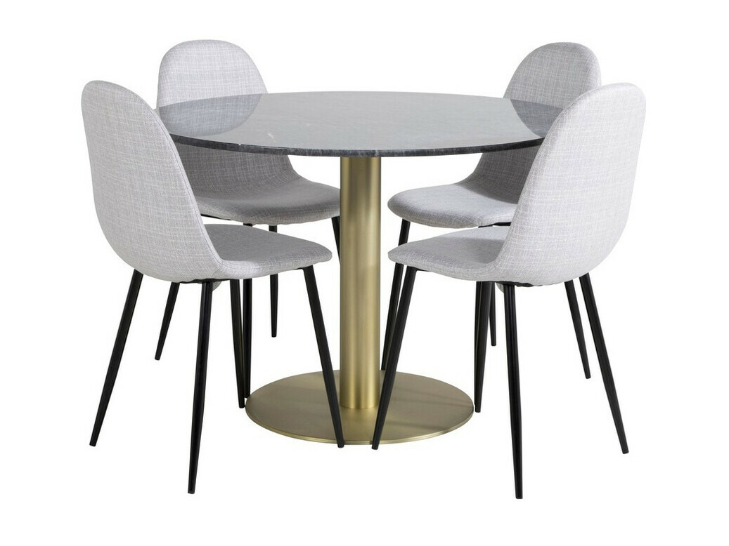 Conjunto para refeições Dallas 1215 (Cinzento + Preto)