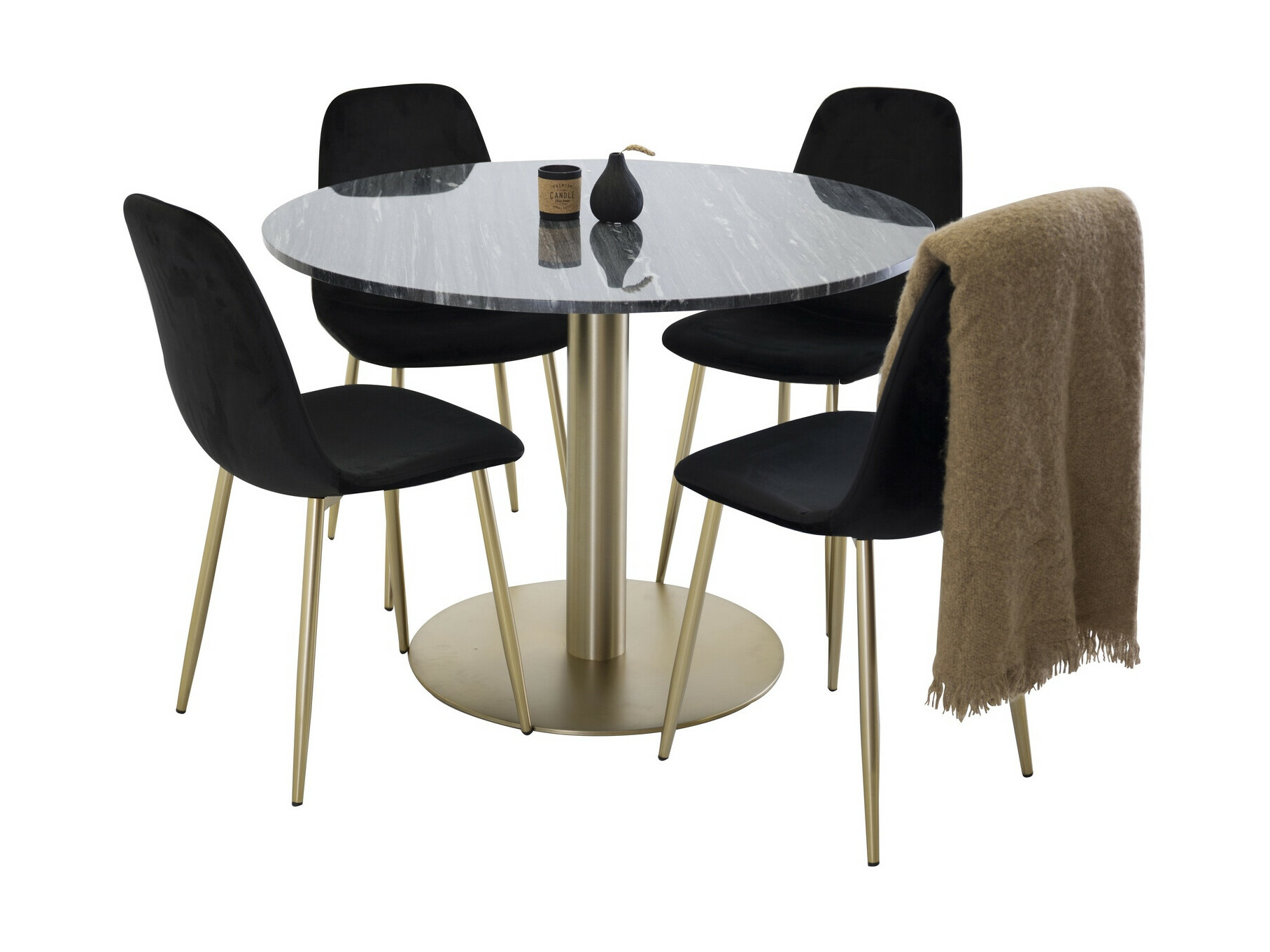Conjunto para refeições Dallas 1220 (Preto + Dourado)