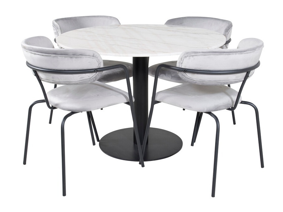 Conjunto para refeições Dallas 1299 (Cinzento + Preto)