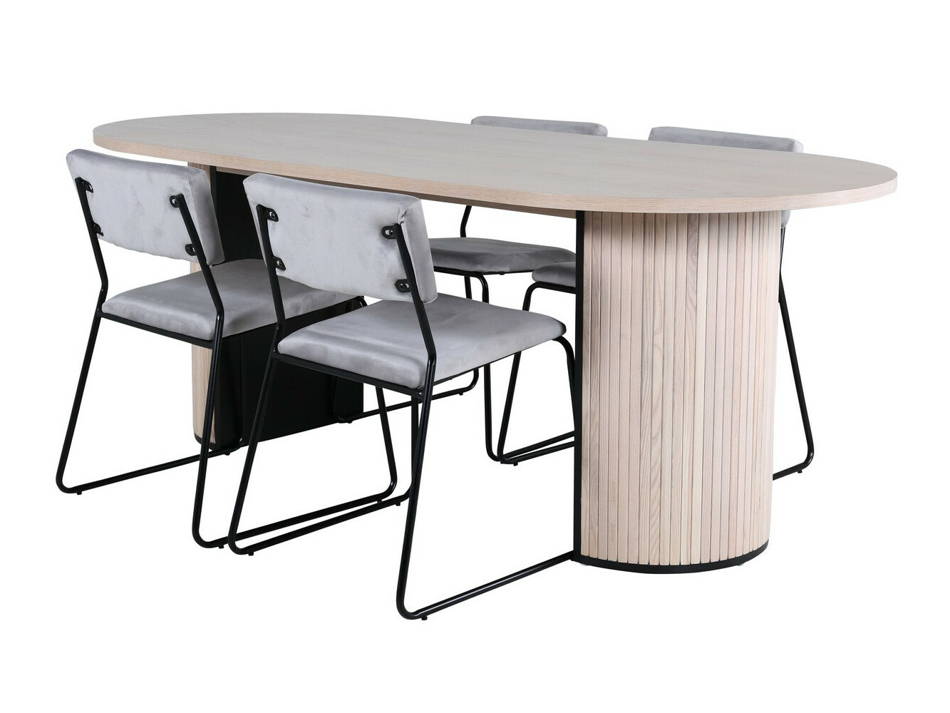 Conjunto para refeições Dallas 2759 (Cinzento + Preto)