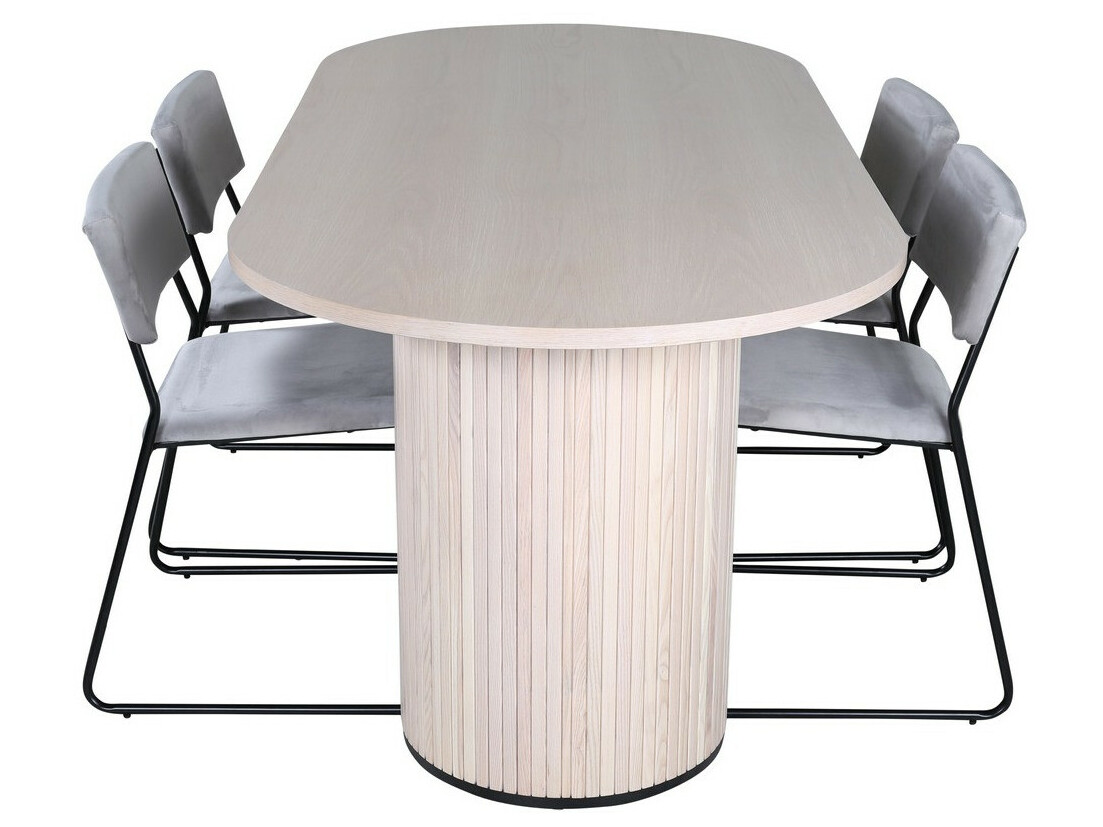Conjunto para refeições Dallas 2759 (Cinzento + Preto)