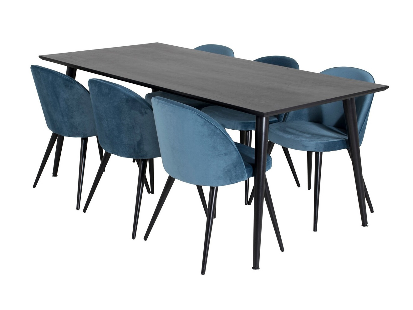 Conjunto para refeições Dallas 1335 (Azul + Preto)