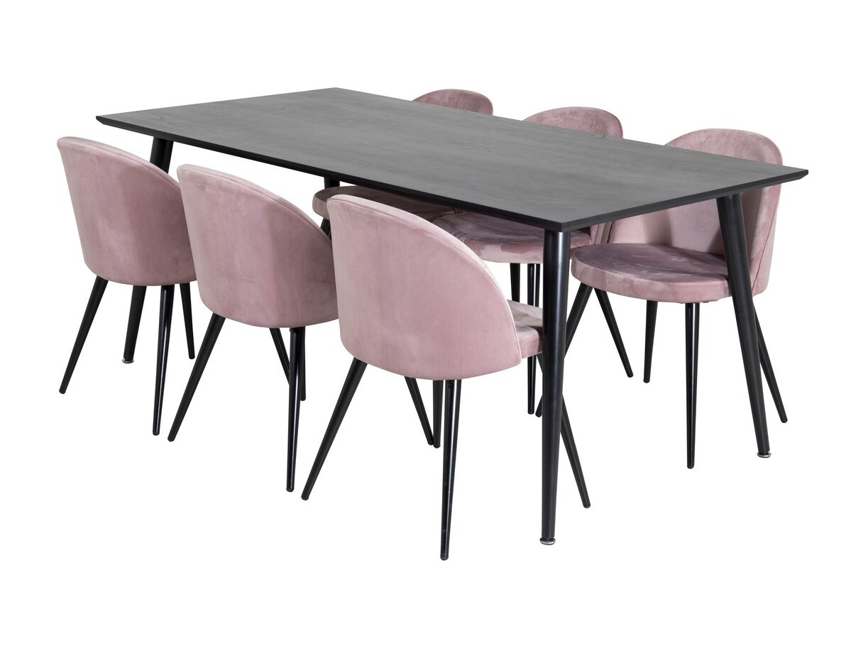Conjunto para refeições Dallas 1335 (Rosa + Preto)