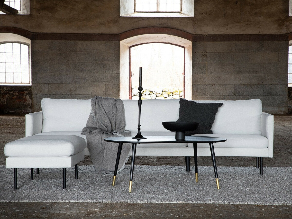 Conjunto de mobiliário com estofo Fercame 105 (Preto + Bege)