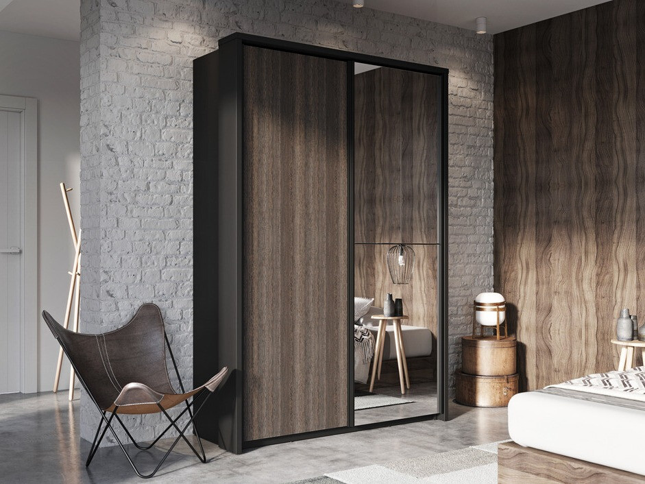 Roupeiro Fresno 122 (Preto + Wenge)