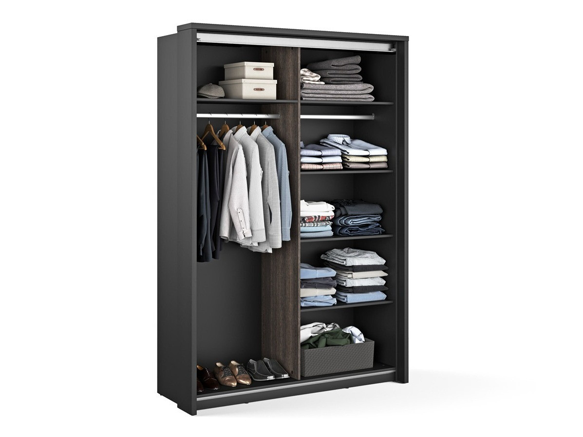 Roupeiro Fresno 122 (Preto + Wenge)