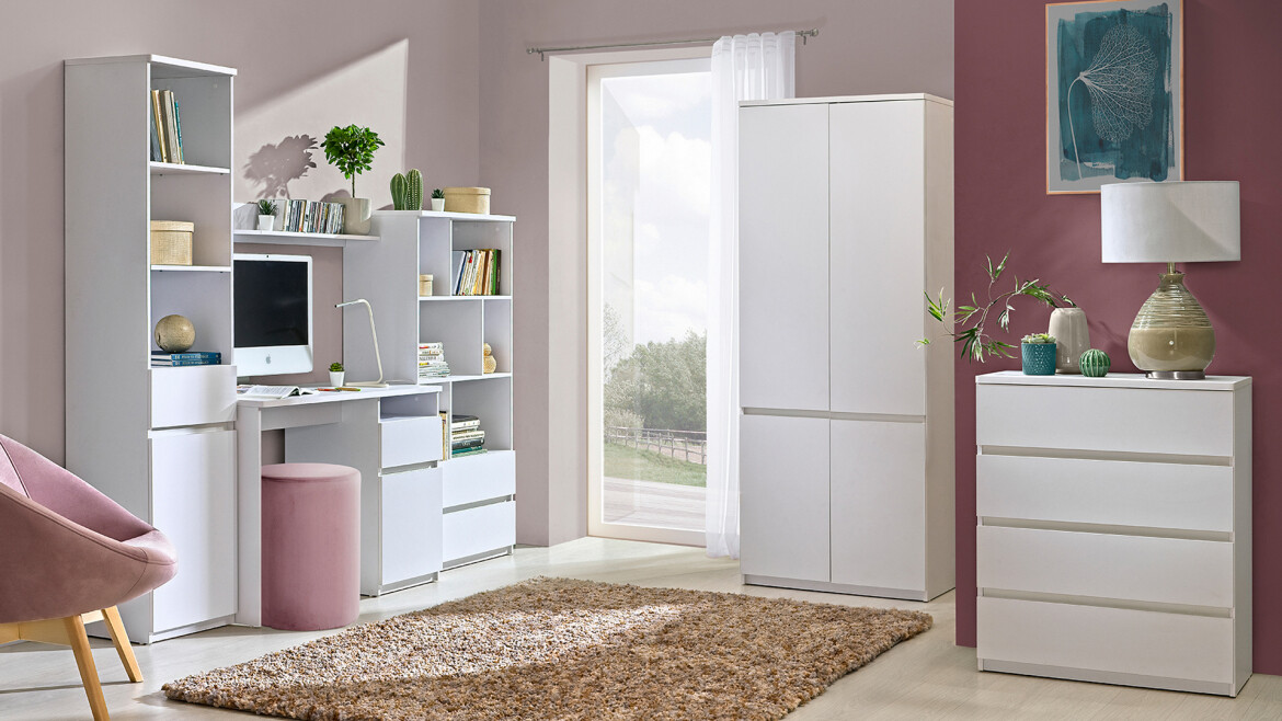Mesa de escritório Evaropha 106 (Branco)