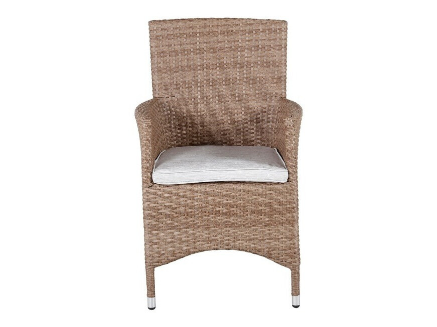 Poltrona para o exterior Dallas 739 (Madeira clara + Branco)