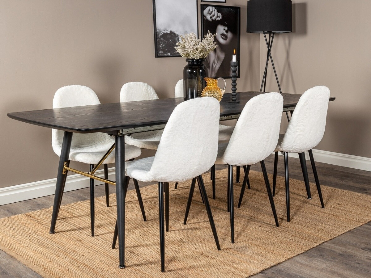 Conjunto para refeições Dallas 1443 (Branco + Preto)