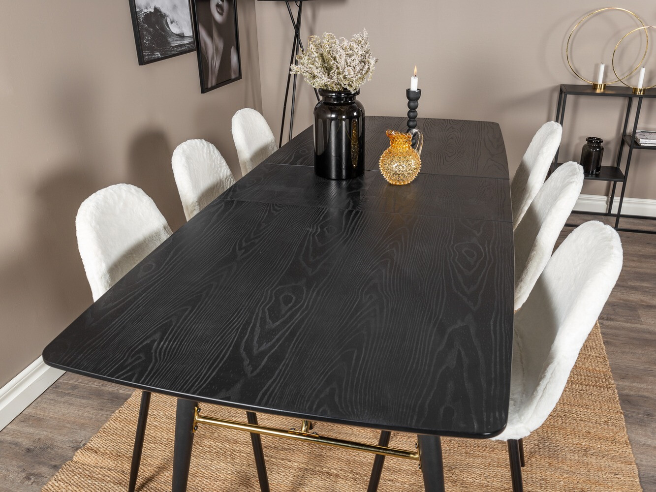 Conjunto para refeições Dallas 1443 (Branco + Preto)