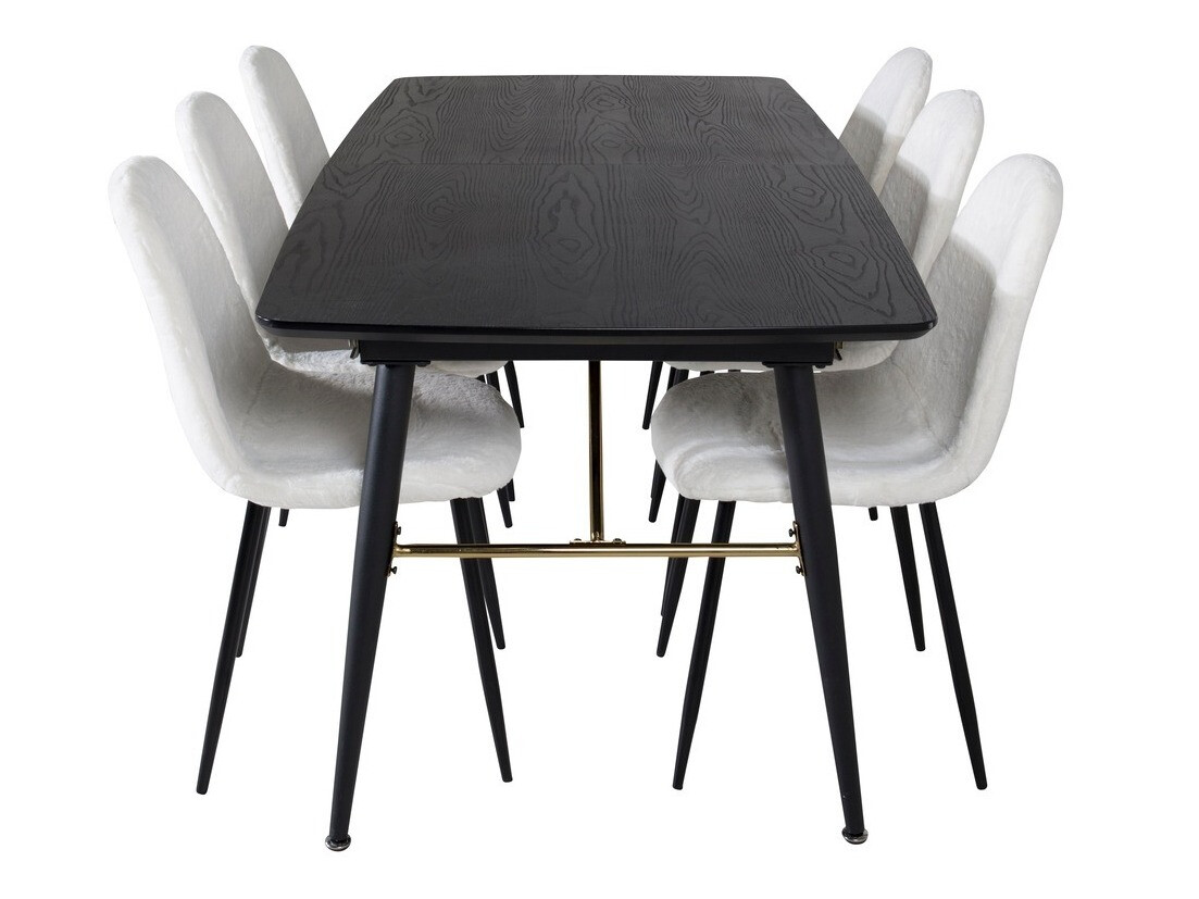 Conjunto para refeições Dallas 1443 (Branco + Preto)