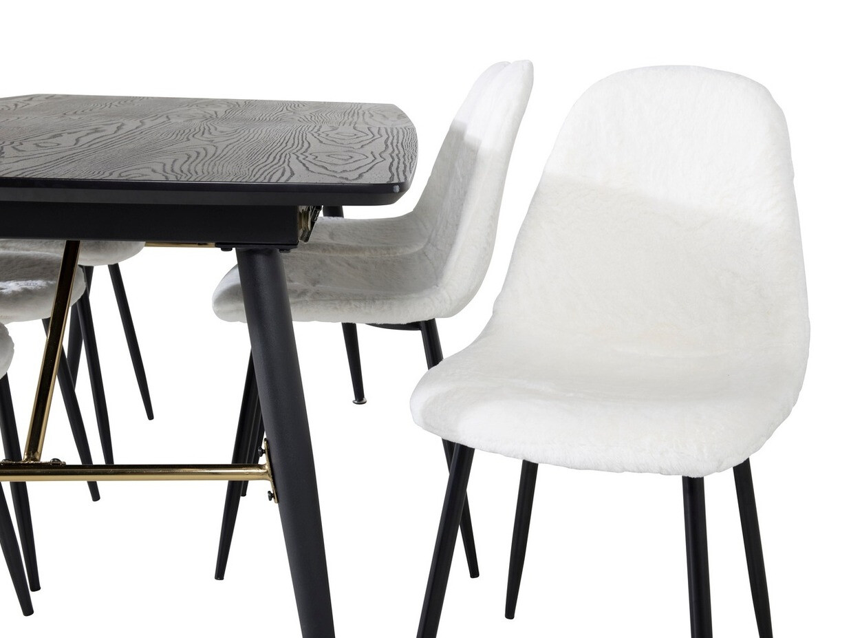 Conjunto para refeições Dallas 1443 (Branco + Preto)