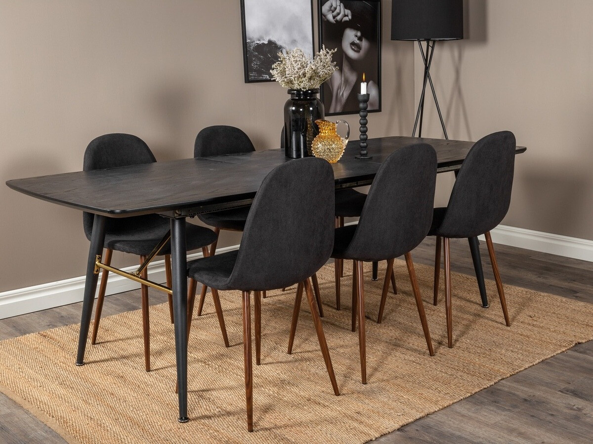 Conjunto para refeições Dallas 1443 (Preto + Noz)