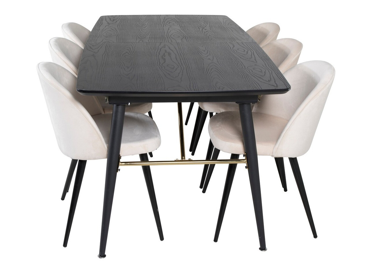 Conjunto para refeições Dallas 1449 (Bege + Preto)
