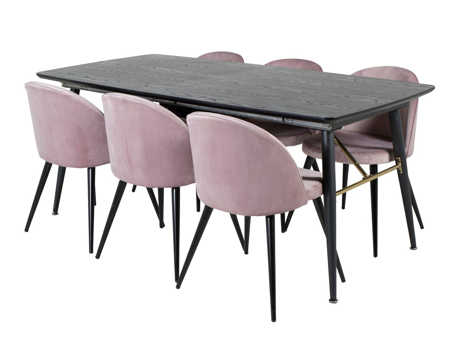 Conjunto para refeições Dallas 1449 (Rosa + Preto)